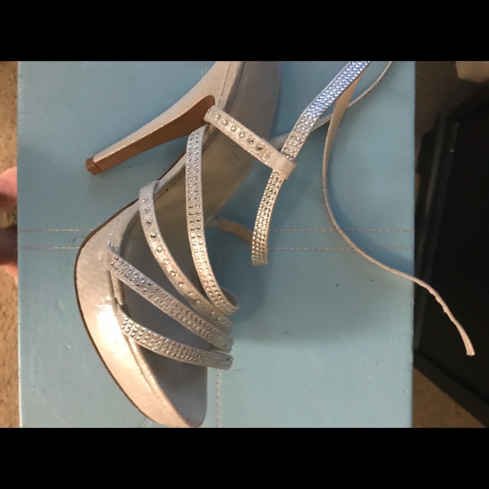 Silver Aldo wedding shoes